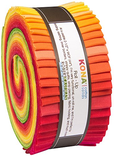 Christa Watson Kona Cotton Solids Designer Palette Series Roll Up 40 2,5-calowe paski Jelly Roll Robert Kaufman Fabrics RU-485-40