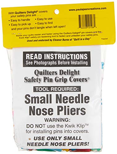 Paula Jean Creations Quilters Delight Safety Pin Covers 200 szt., wielokolorowe