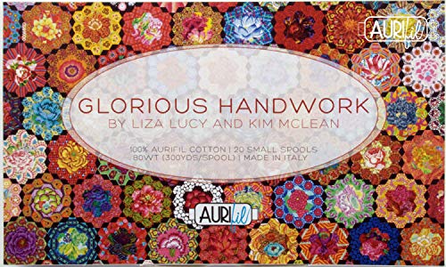 Nici Aurifil USA Glorious Handwork firmy Liza Lucy i Kim McLean 80wt 20 malych szpulek