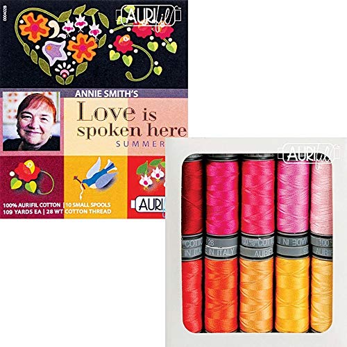 Annie Smith Milosc jest tu wypowiedziana Summerset Aurifil Thread Kit 10 malych szpulek 28 Waga AS28LSHS10