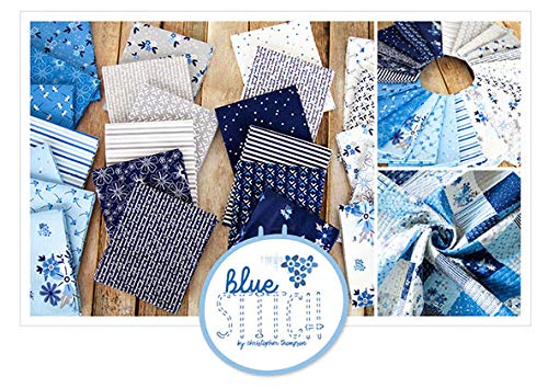 Niebieski scieg Fat Quarter autorstwa Christophera Thompsona dla Riley Blake Designs 24 szt.