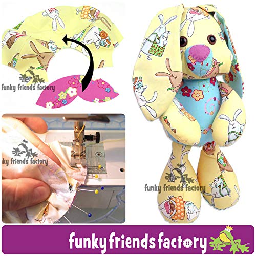 Wzorzec do szycia wielkanocnego kroliczka Funky Friends Factory