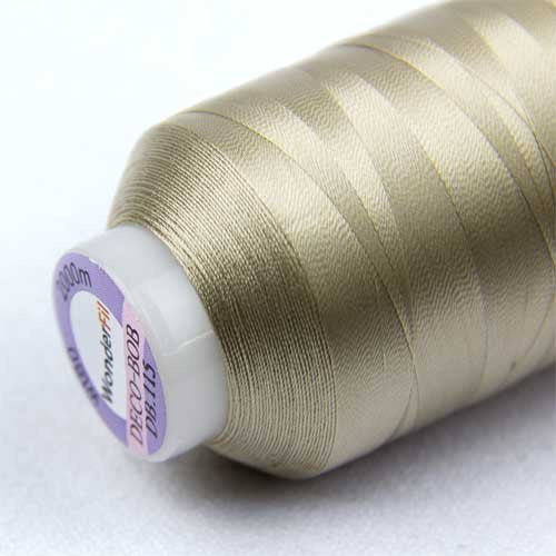 Nici specjalistyczne WonderFil DecoBob Taupe, 2-warstwowe, poliester bawelniany, 80wt