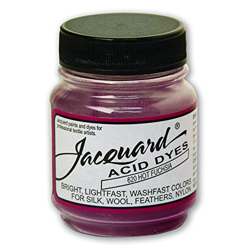 Barwnik kwasowy Jacquard do welny, jedwabiu i innych wlokien bialkowych, 1/2 uncji, proszek skoncentrowany, goraca fuksja 620