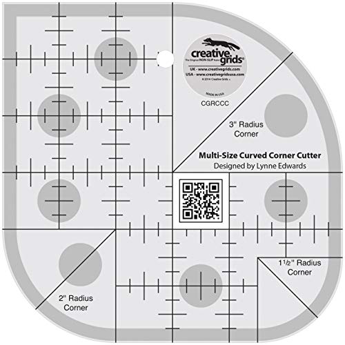 Linijka do pikowan Creative Grids USA Creative Grids Curved Corner Cutter