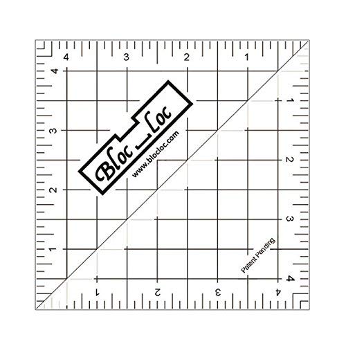 Bloc Loc Half Square akrylowa linijka trojkatna, HST- 4,5x4,5 cala