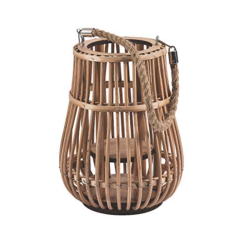 LAMPION NATURALNY Z RATTANU Z UCHWYTEM