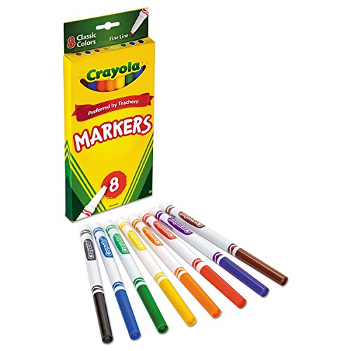 8 ct. Klasyczne, cienkie markery ColorMax