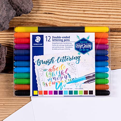 Dlugopis z koncowka fibrowa duo brush letter 12 szt.