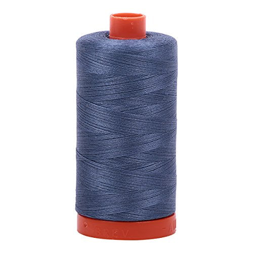 Nici bawelniane Aurifil Mako Solid 50wt 1422yds Ciemnoszary Niebieski