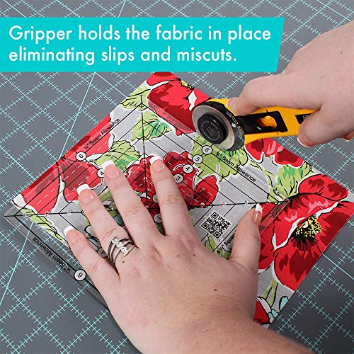 Linijka do patchworku Creative Grids Square It Up lub Fussy Cut Square Quilt Ruler o wymiarach 6-1/2 cala