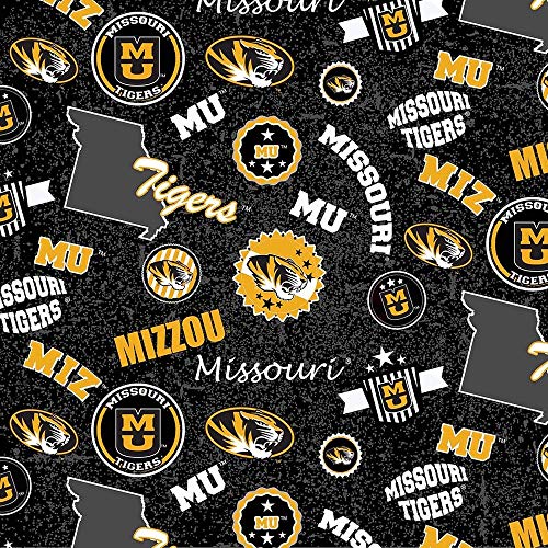 University of Missouri Mizzou Tigers Cotton Fabric z motywem Home State - Sprzedawane przez The Full Yard