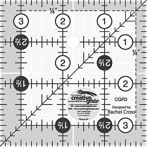 Linijka do pikowania Creative Grids USA Creative Grids 3-1/2in Square