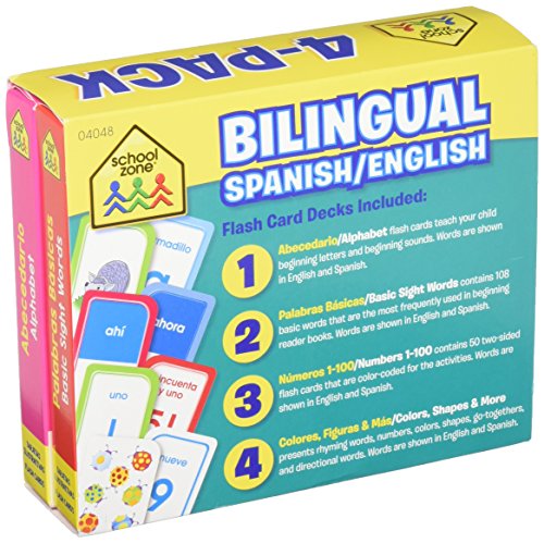 PAKIET 4 KART FLASH DWUJEZYCZNYCH