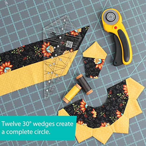 Koldra trojkatna Creative Grids Starburst 30 stopni, linijka 9-1/2 cala