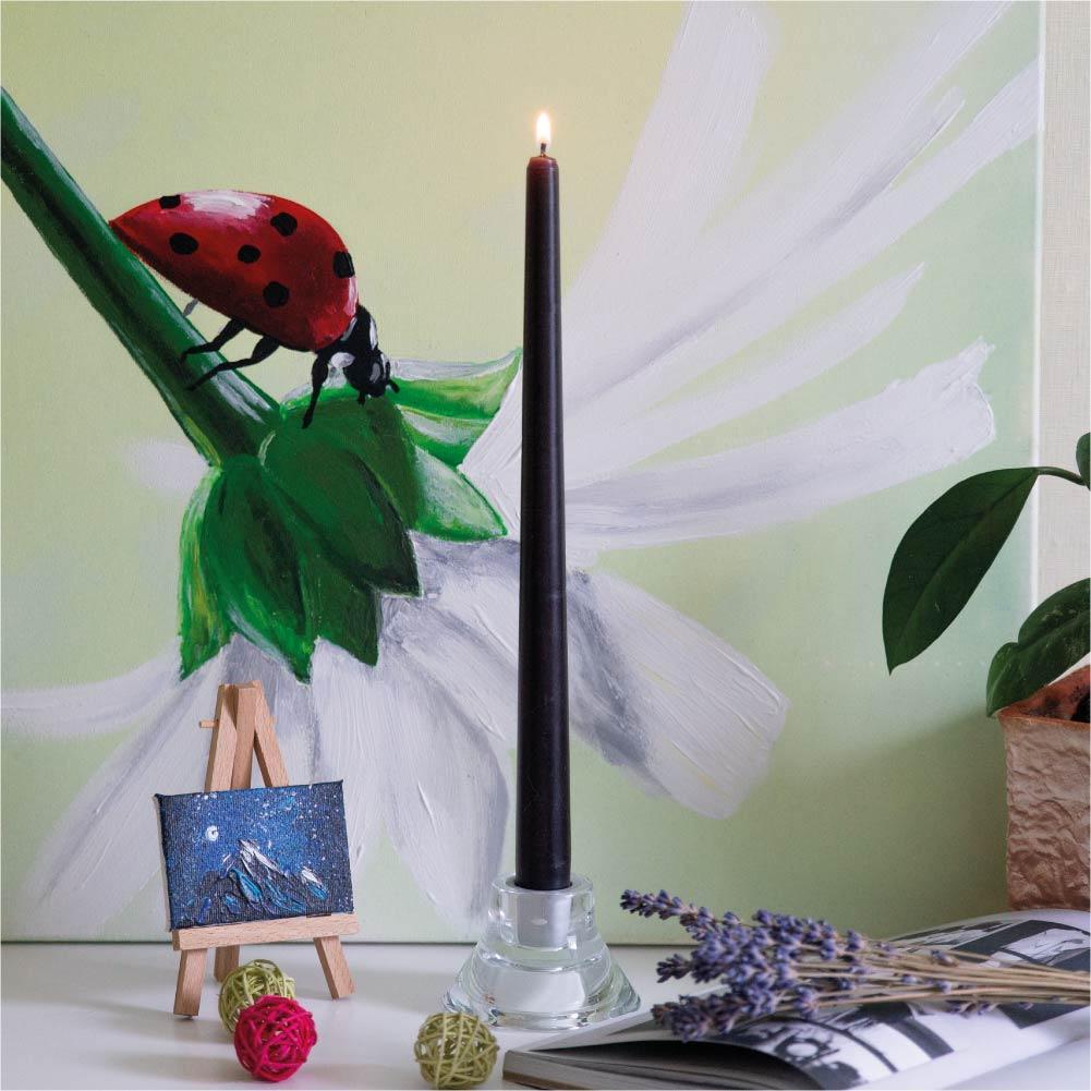 Swiece stozkowe CANDWAX czarne - DUZY ZESTAW