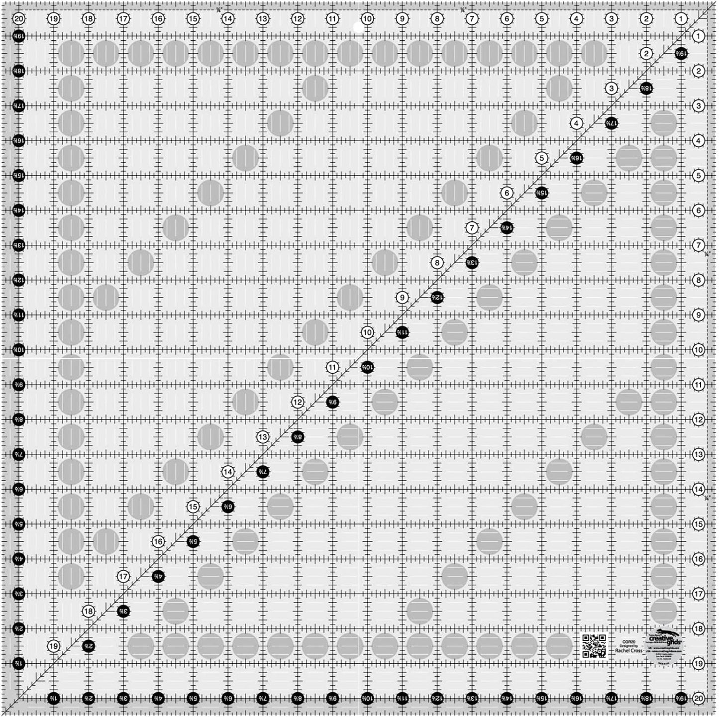Linijka do pikowania Creative Grids 20-1/2in Square - CGR20 - UZYWANA