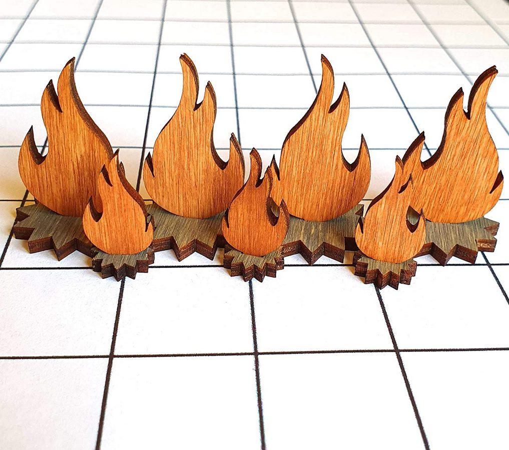 Different size flame markers for RPG games