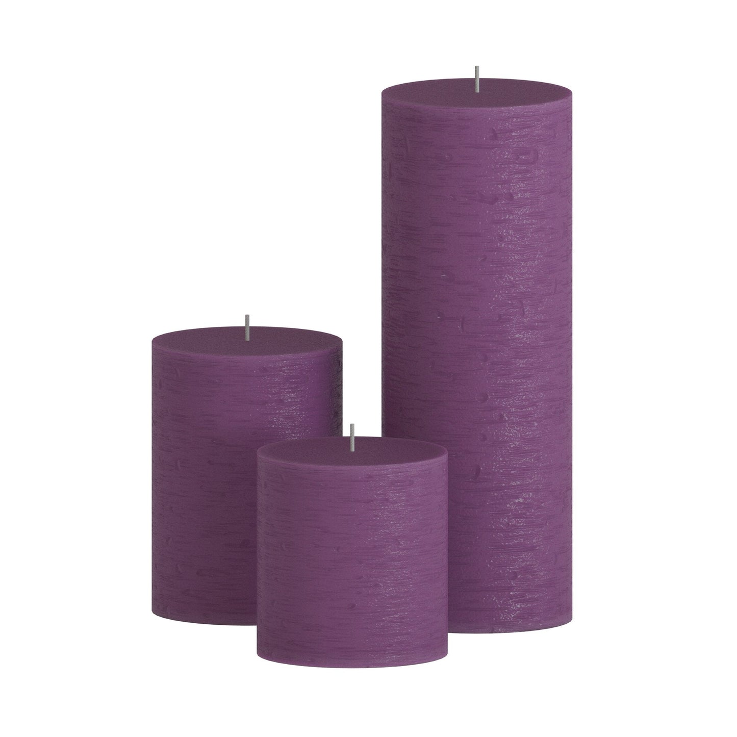 CANDWAX Fioletowy Pillar Mix - 3 cale, 4 cale i 8 cali