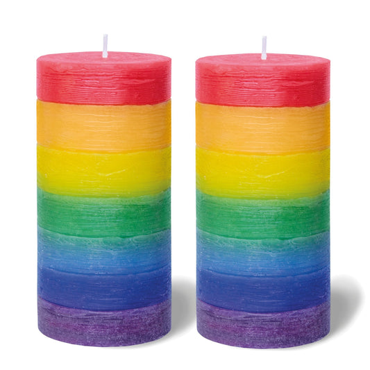 Swiece CANDWAX Rainbow Big Pillar - 2 szt.