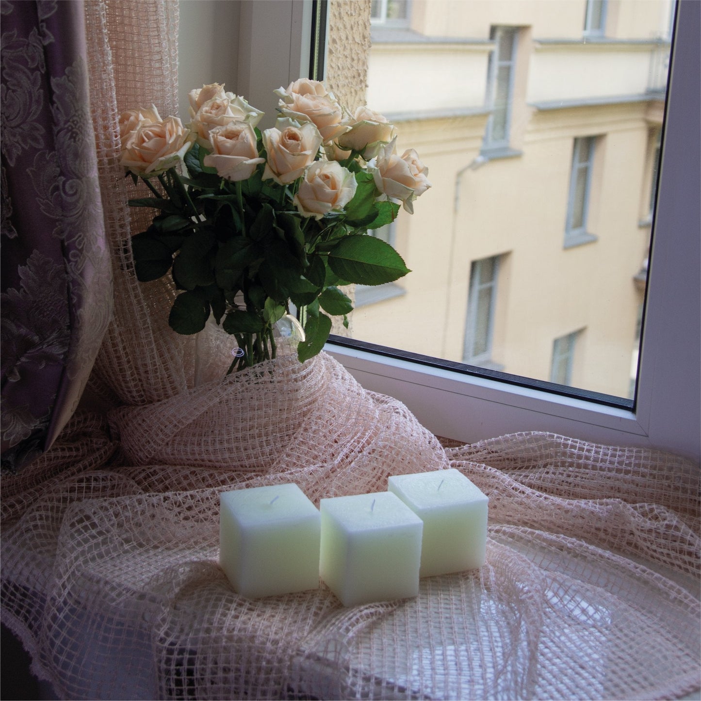 Swiece kwadratowe CANDWAX Ivory