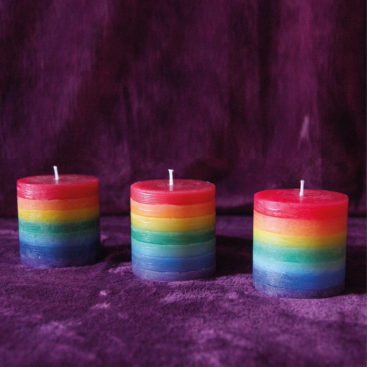 Swiece filarowe teczowe CANDWAX - 3 szt.