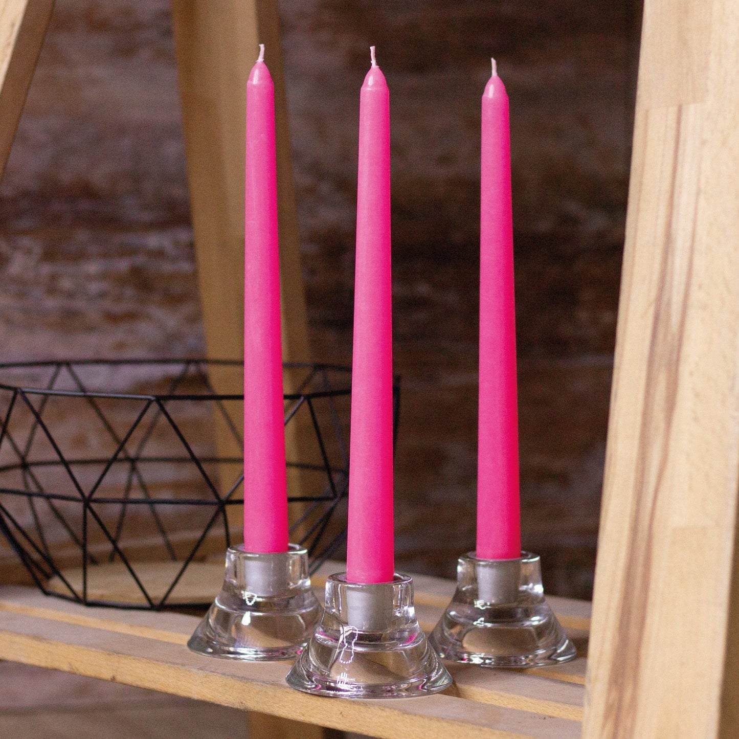 Swiece stozkowe CANDWAX rozowe