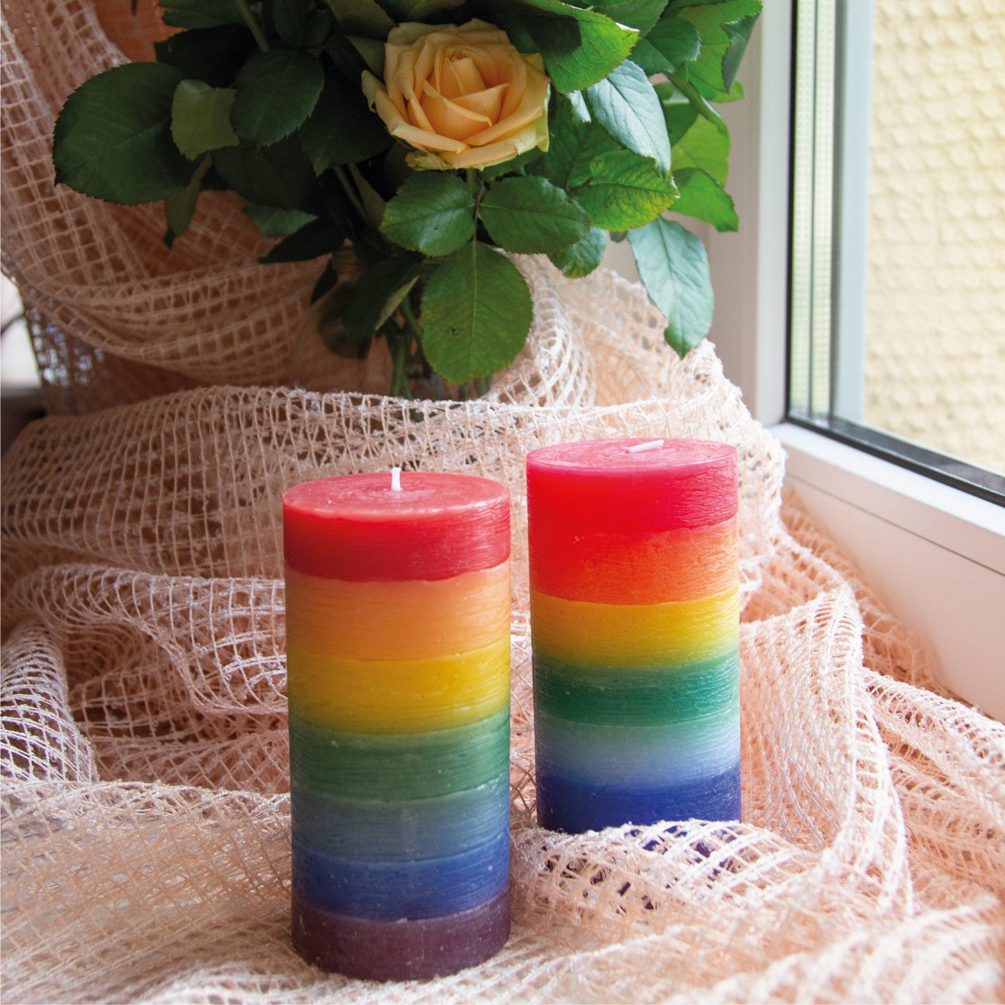 Swiece CANDWAX Rainbow Big Pillar - 2 szt.