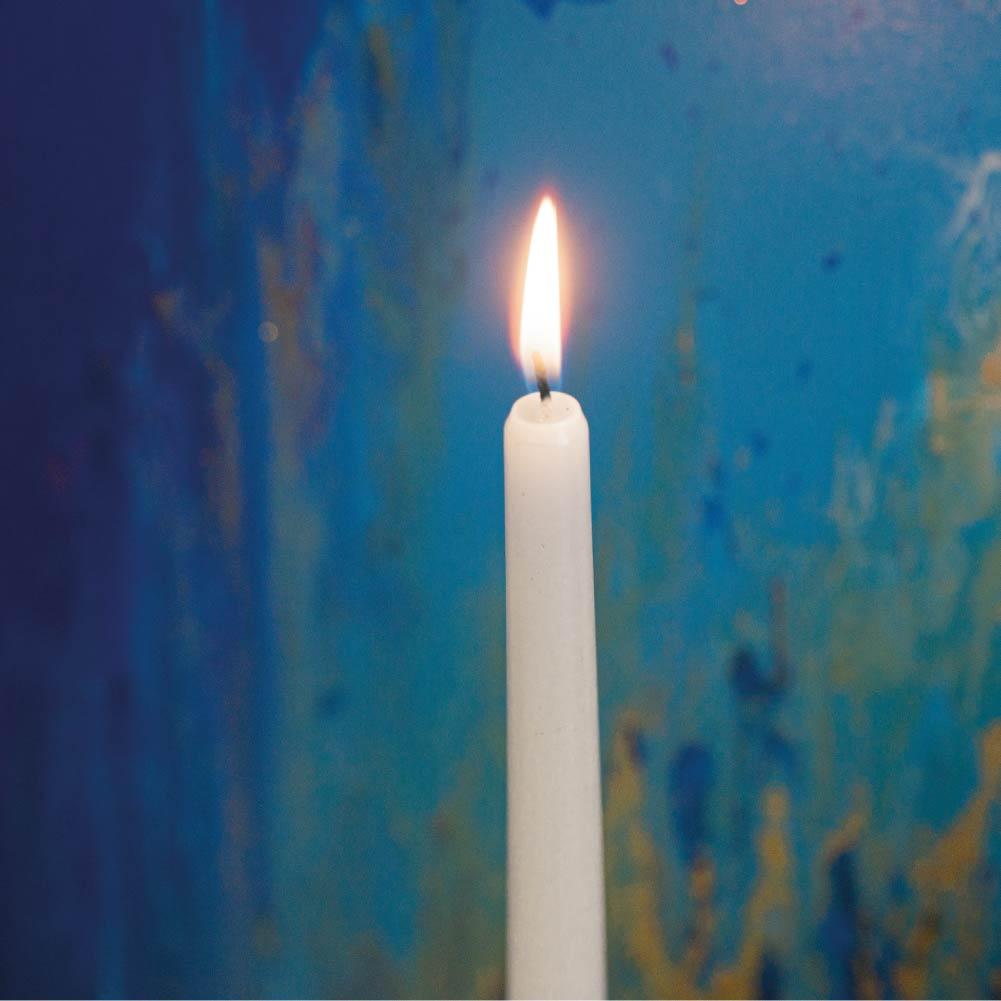 Swiece stozkowe biale CANDWAX