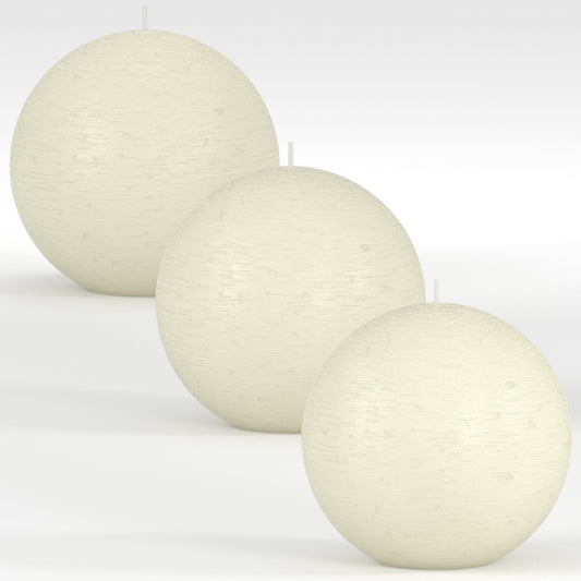 Swiece okragle CANDWAX Ivory 3" - zestaw 3 szt.