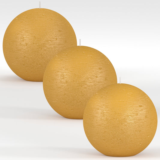 Swiece okragle CANDWAX Gold 3" - zestaw 3 szt.