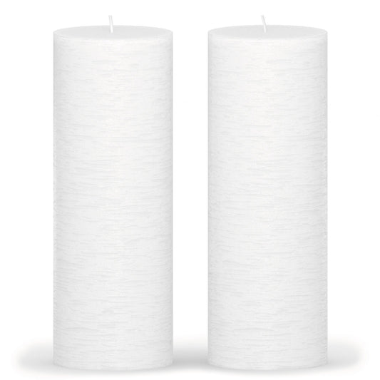 Swiece filarowe CANDWAX biale 8" - zestaw 2 szt.