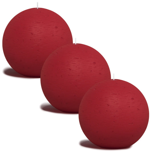 Swiece okragle CANDWAX Bordeaux 3" - zestaw 3 szt.