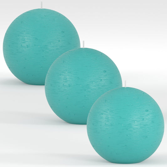 Swiece okragle turkusowe CANDWAX 3" - zestaw 3 szt.