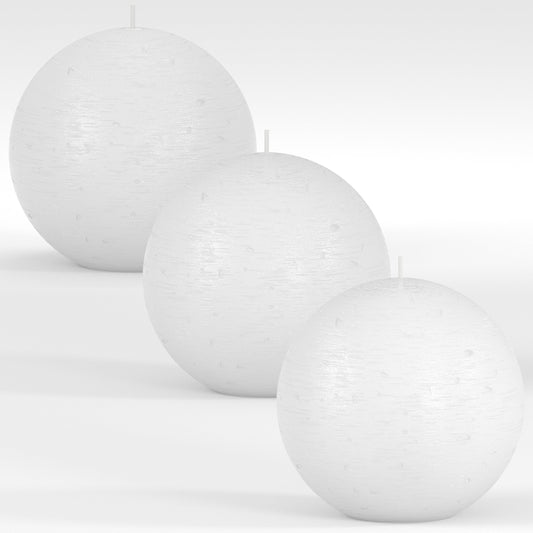 Swiece okragle biale CANDWAX 3" - zestaw 3 szt.