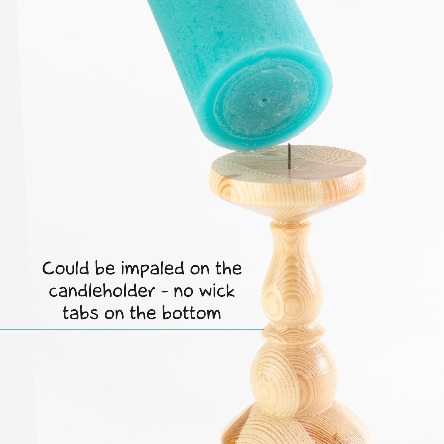 Swiece filarowe CANDWAX Turquoise 4" - zestaw 3 szt.