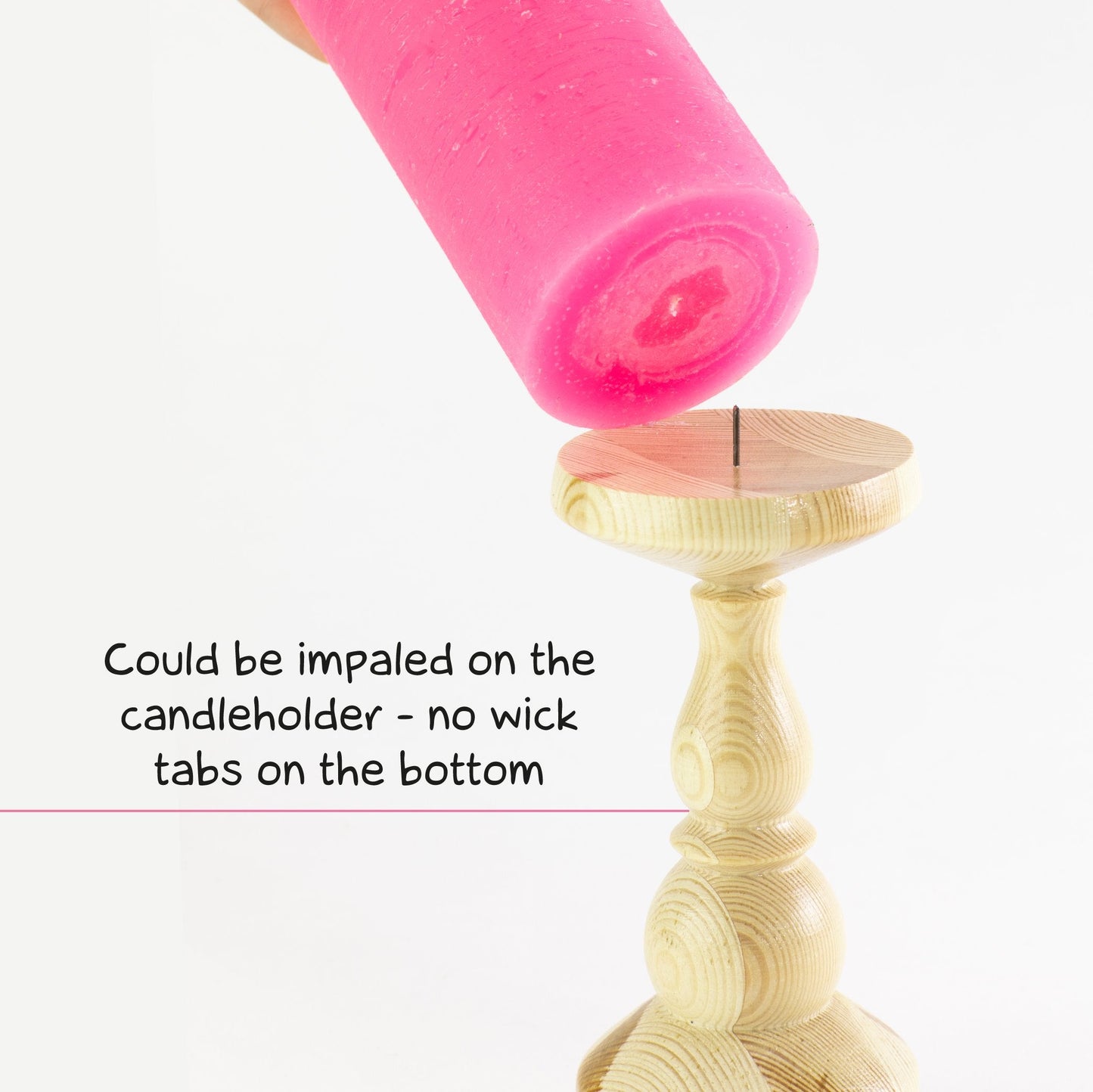 CANDWAX Pink Pillar Mix - 3 cale, 4 cale i 8 cali