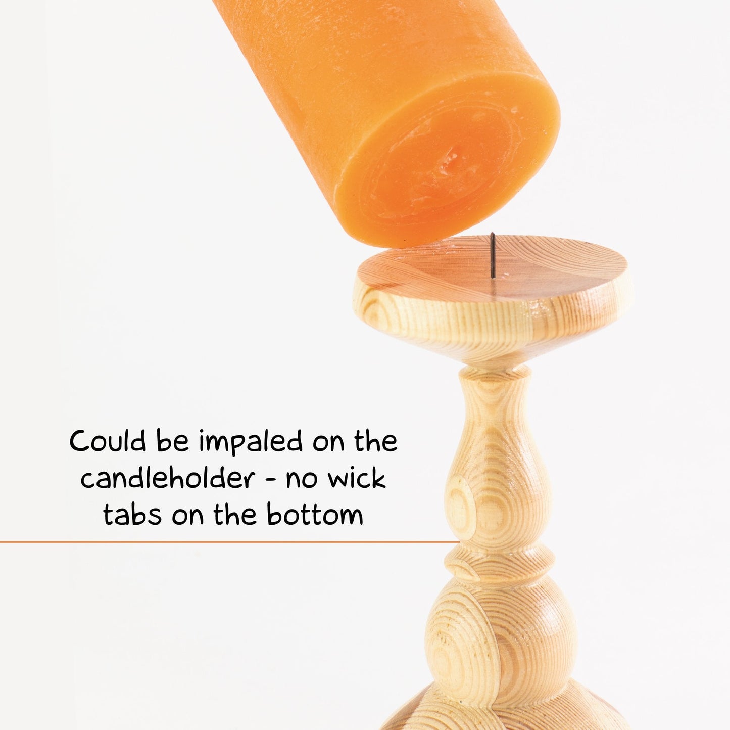 CANDWAX Orange Pillar Mix - 3 cale, 4 cale i 8 cali