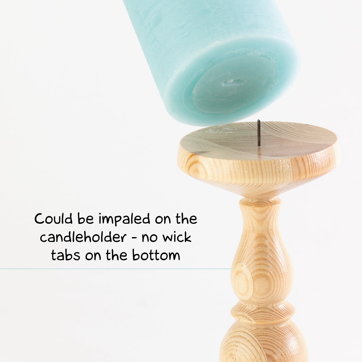 Swiece filarowe CANDWAX Light Turquoise 8" - zestaw 2 szt.