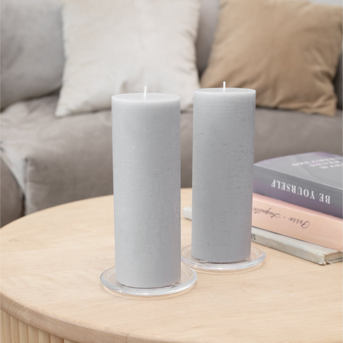 Swiece filarowe CANDWAX jasnoszare 8" - zestaw 2 szt.