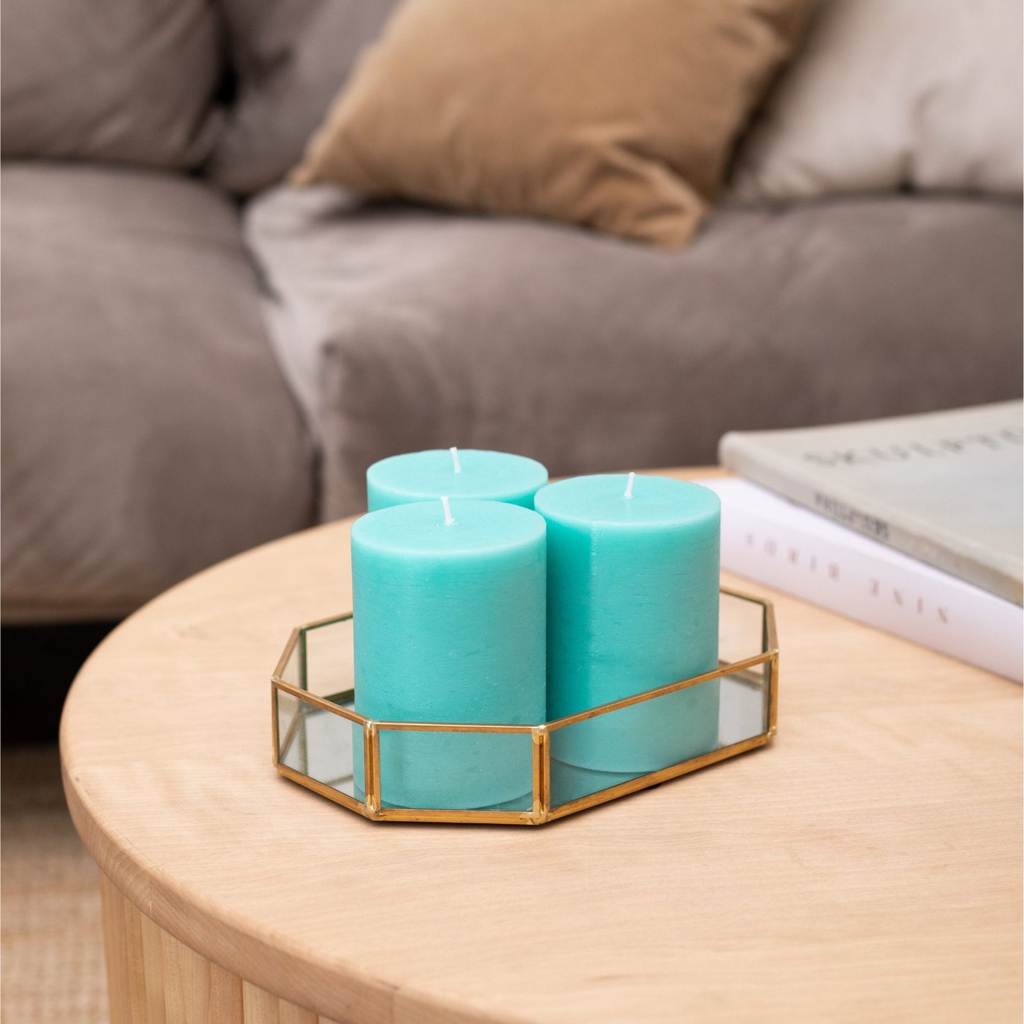 Swiece filarowe CANDWAX Turquoise 4" - zestaw 3 szt.