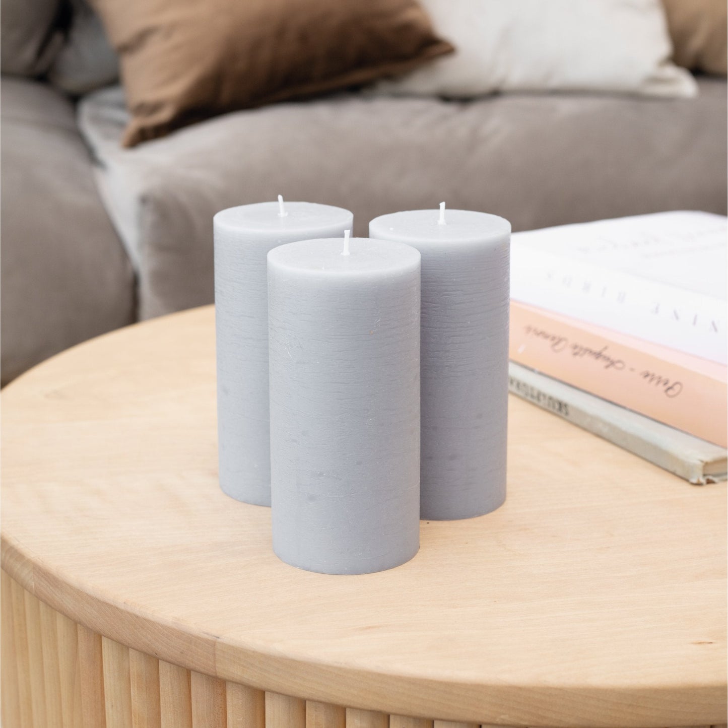 Swiece filarowe CANDWAX jasnoszare 6" - zestaw 3 szt.