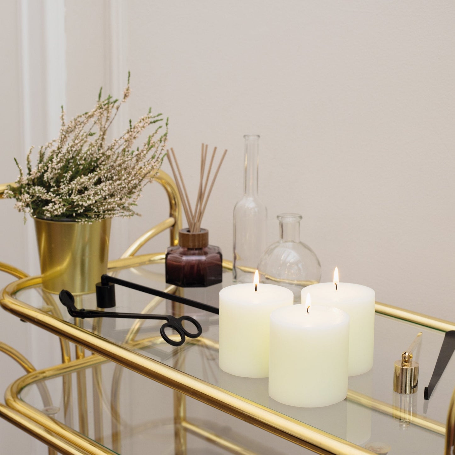 Swiece filarowe CANDWAX Ivory 4" - zestaw 3 szt.