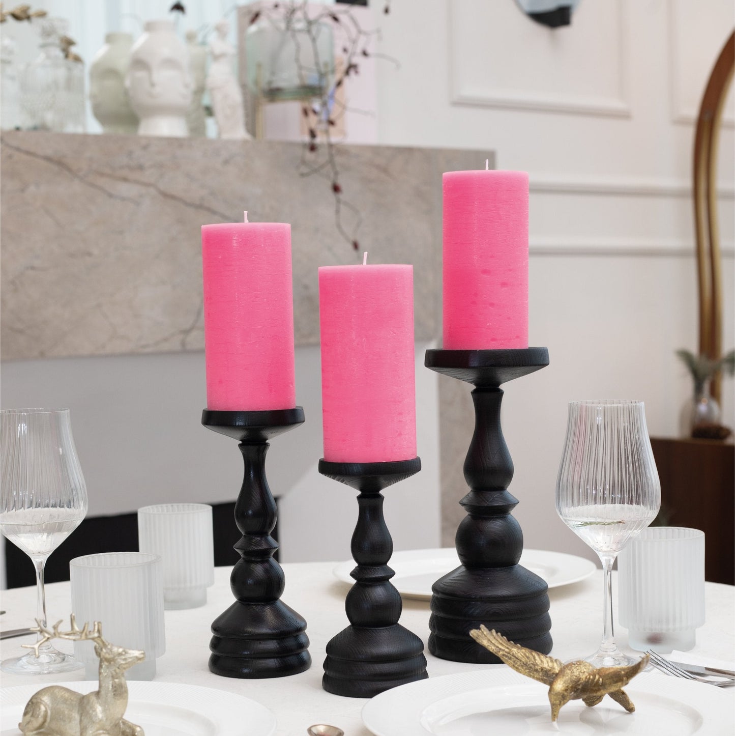 Swiece filarowe CANDWAX rozowe 6" - zestaw 3 szt.