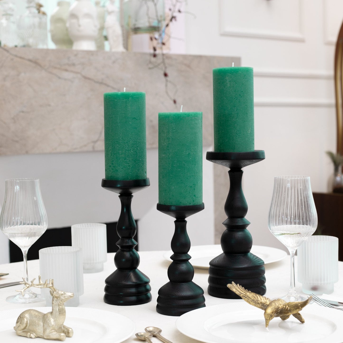 Swiece filarowe CANDWAX zielone 6" - zestaw 3 szt.