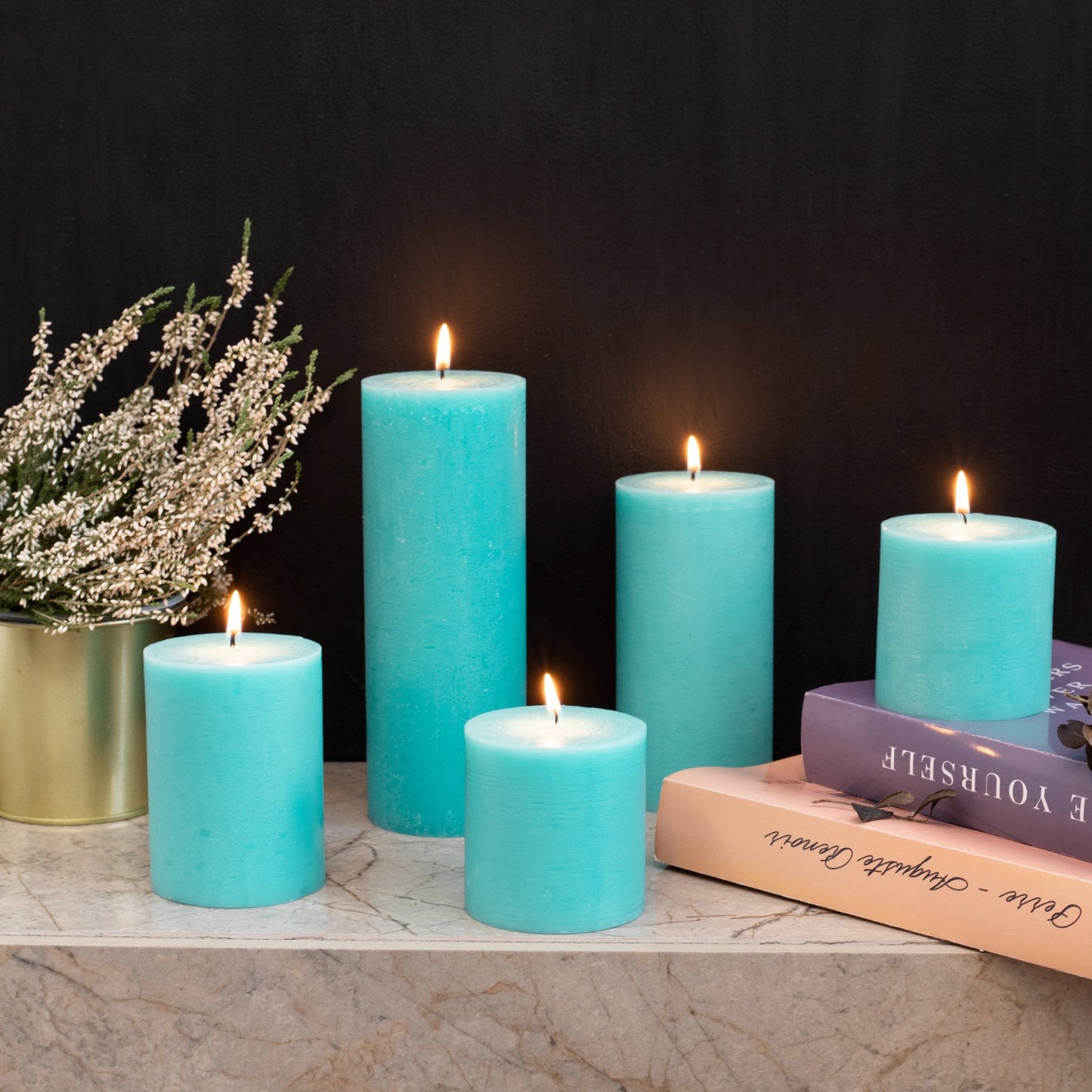 Swiece filarowe CANDWAX Turquoise 4" - zestaw 3 szt.