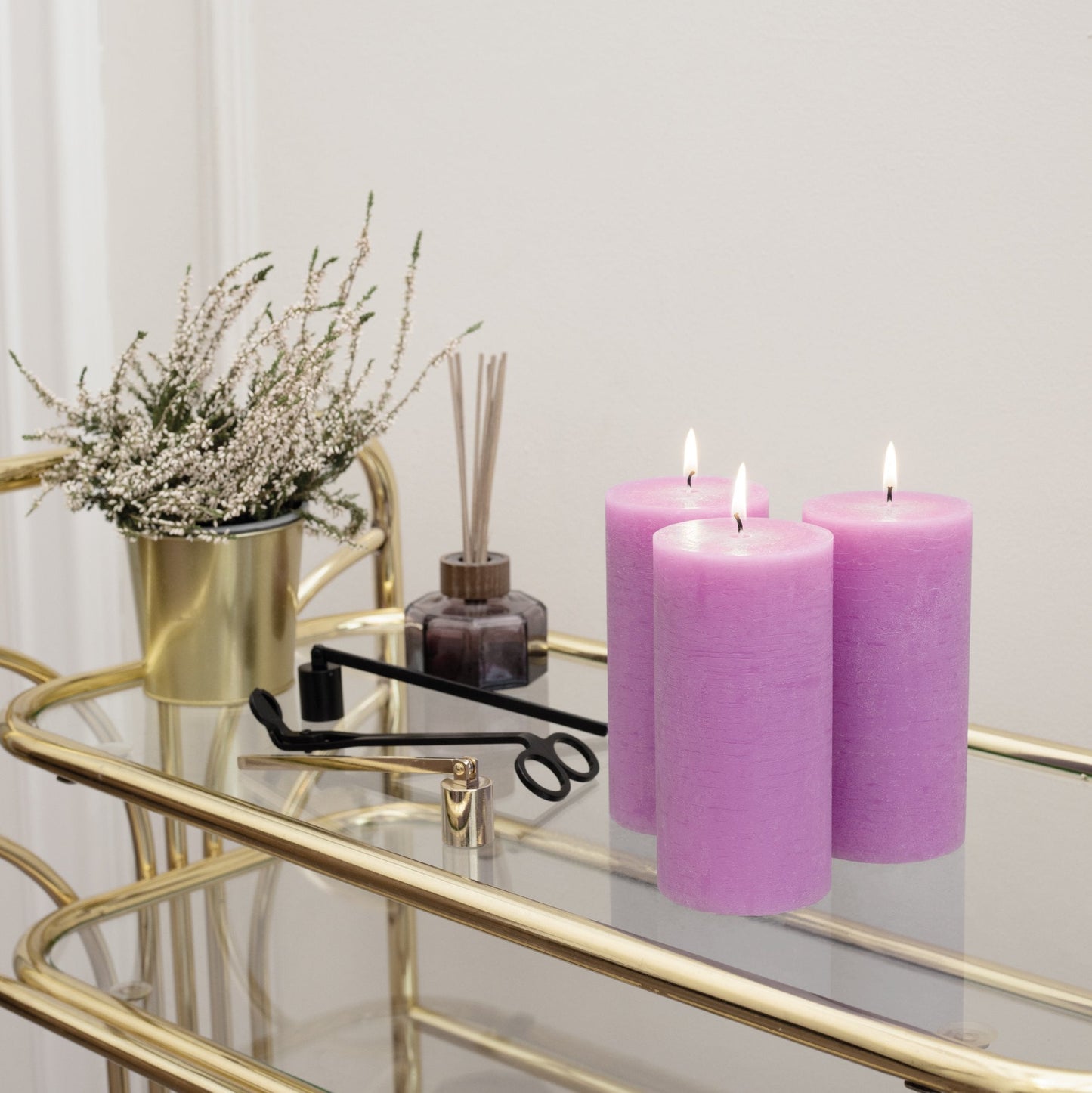 Swiece filarowe CANDWAX Lilac 6" - zestaw 3 szt.
