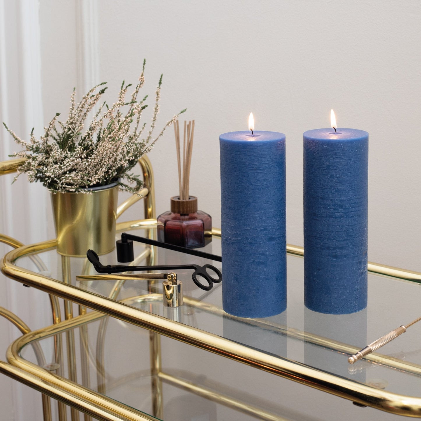 Swiece filarowe CANDWAX w kolorze ciemnoniebieskim 8" - zestaw 2 szt.
