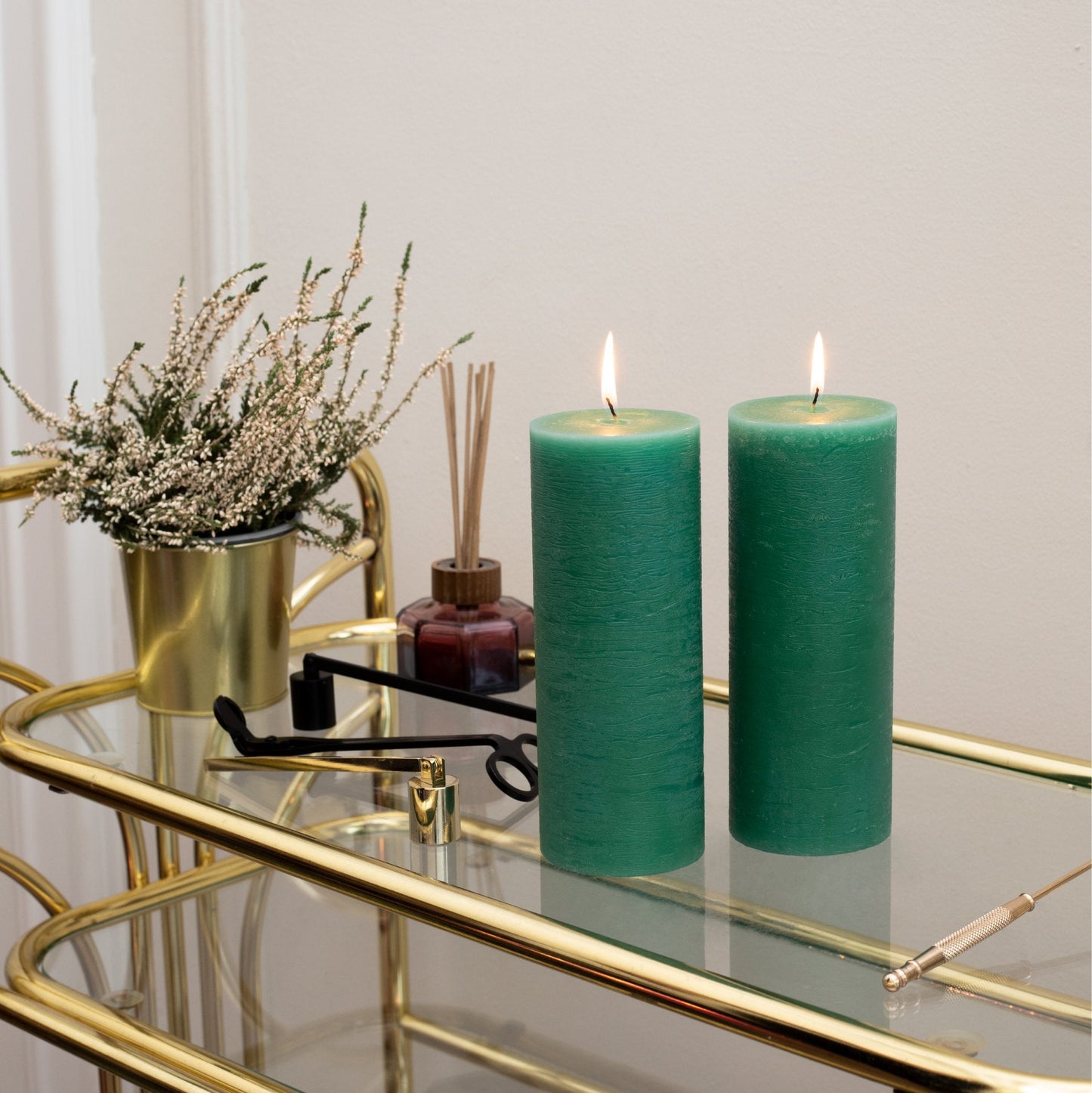 Swiece filarowe CANDWAX zielone 8" - zestaw 2 szt.