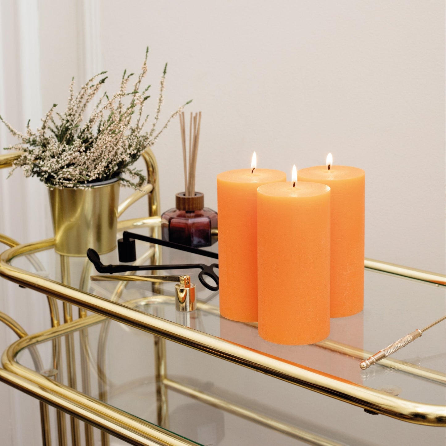 Swiece filarowe CANDWAX pomaranczowe 6" - zestaw 3 szt.